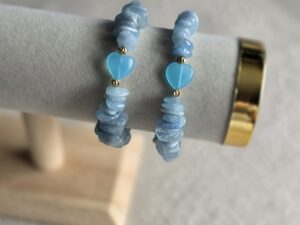Aquamarine & Chalcedony Bracelet