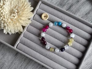 Crackle Quartz & Agate Bracelet
