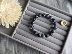 Snowflake Obsidian Bracelet