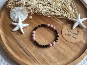 Onyx & Rhodonite Bracelet
