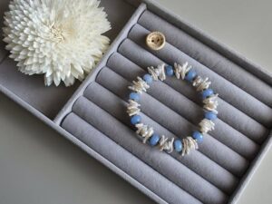 Freshwater Pearl & Chalcedony Bracelet