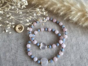 Angelite & Rose Quartz Bracelet